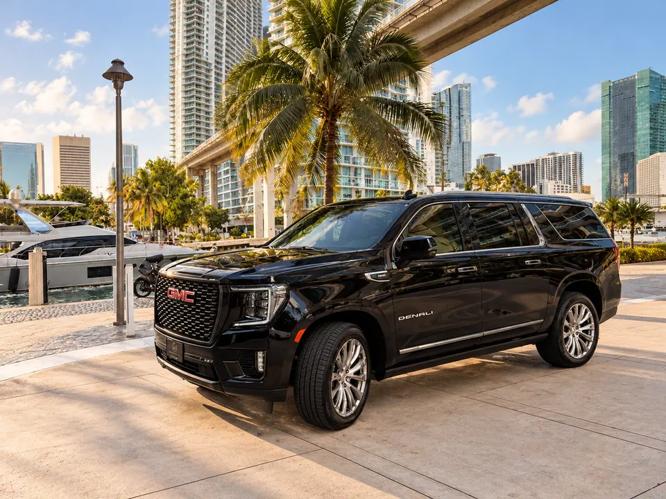 Our black Yukon XL Denali in Miami